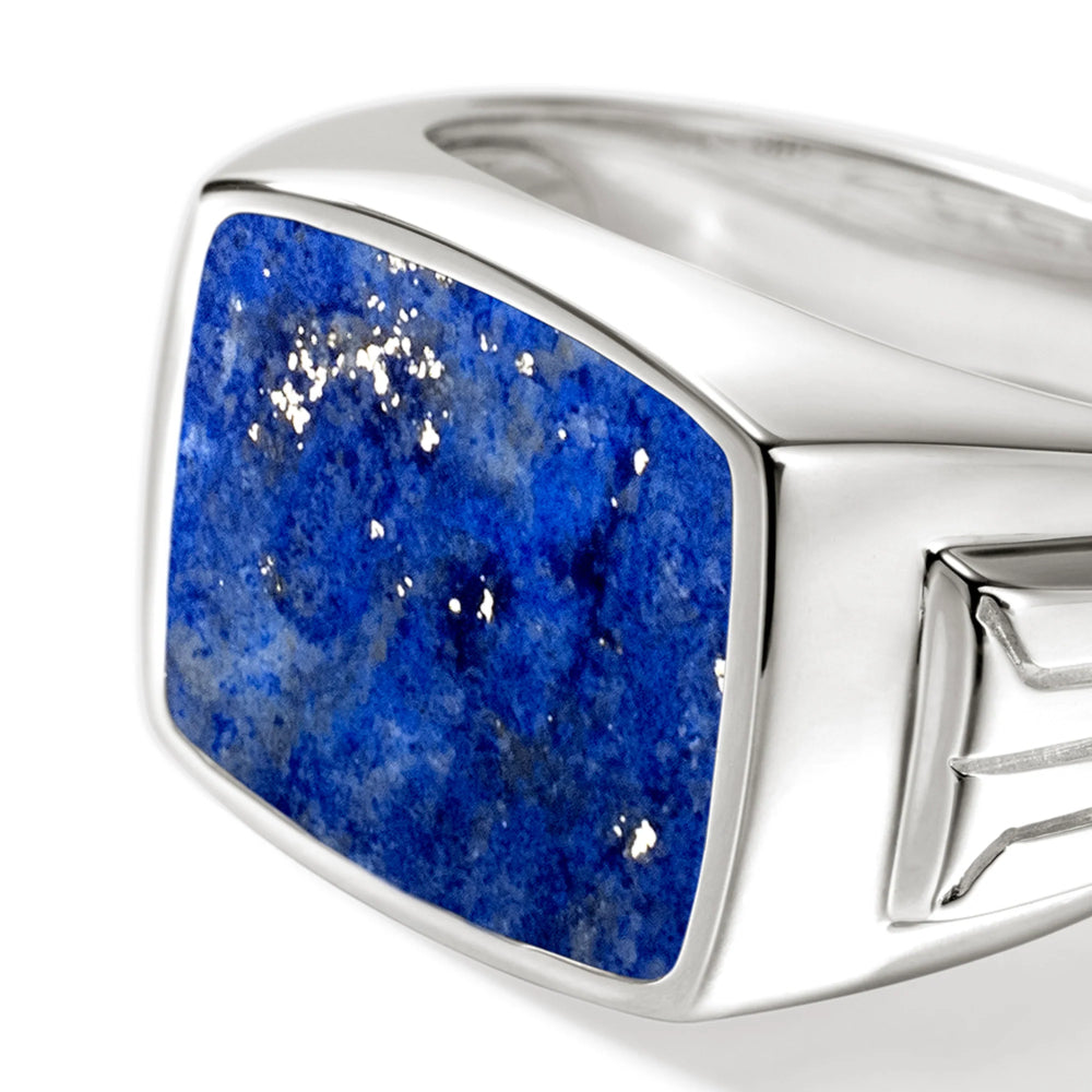 Sterling Silver Lapis Lazuli Signet Ring