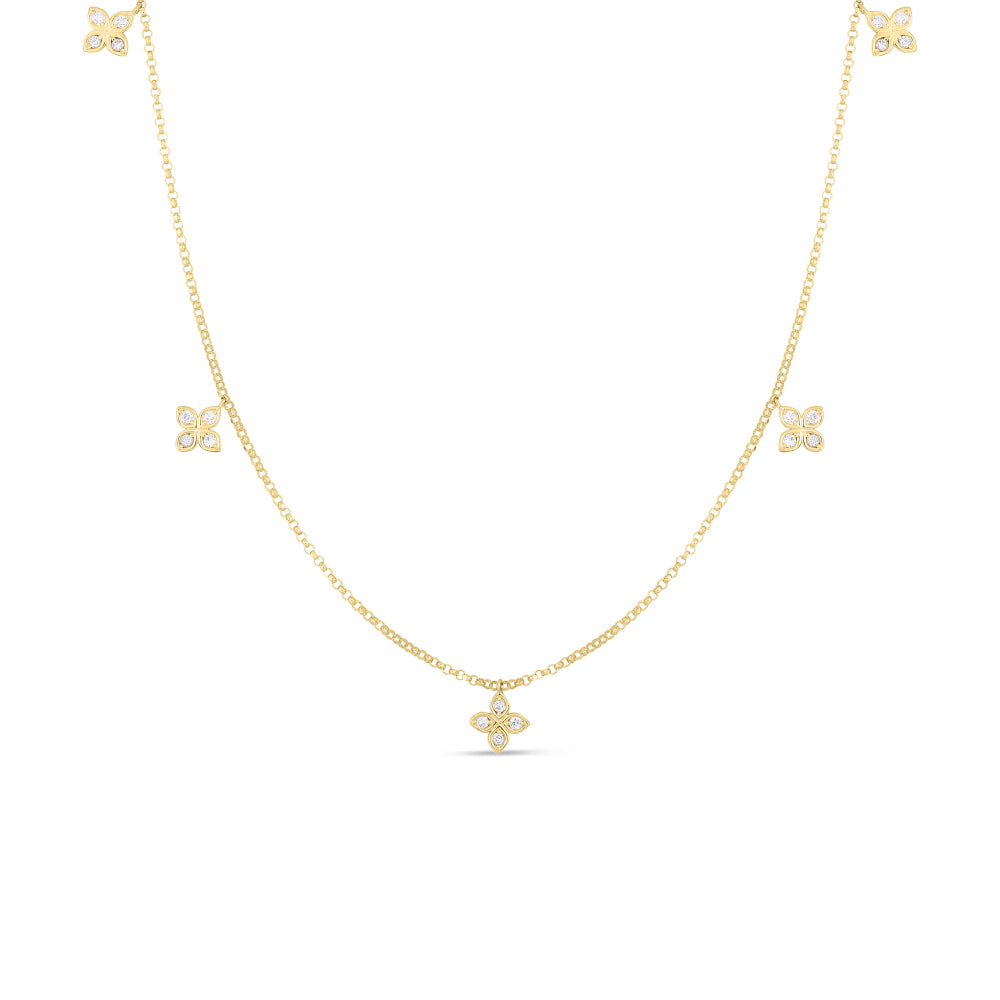 18K Yellow Gold Love By The Inch Diamond Necklace