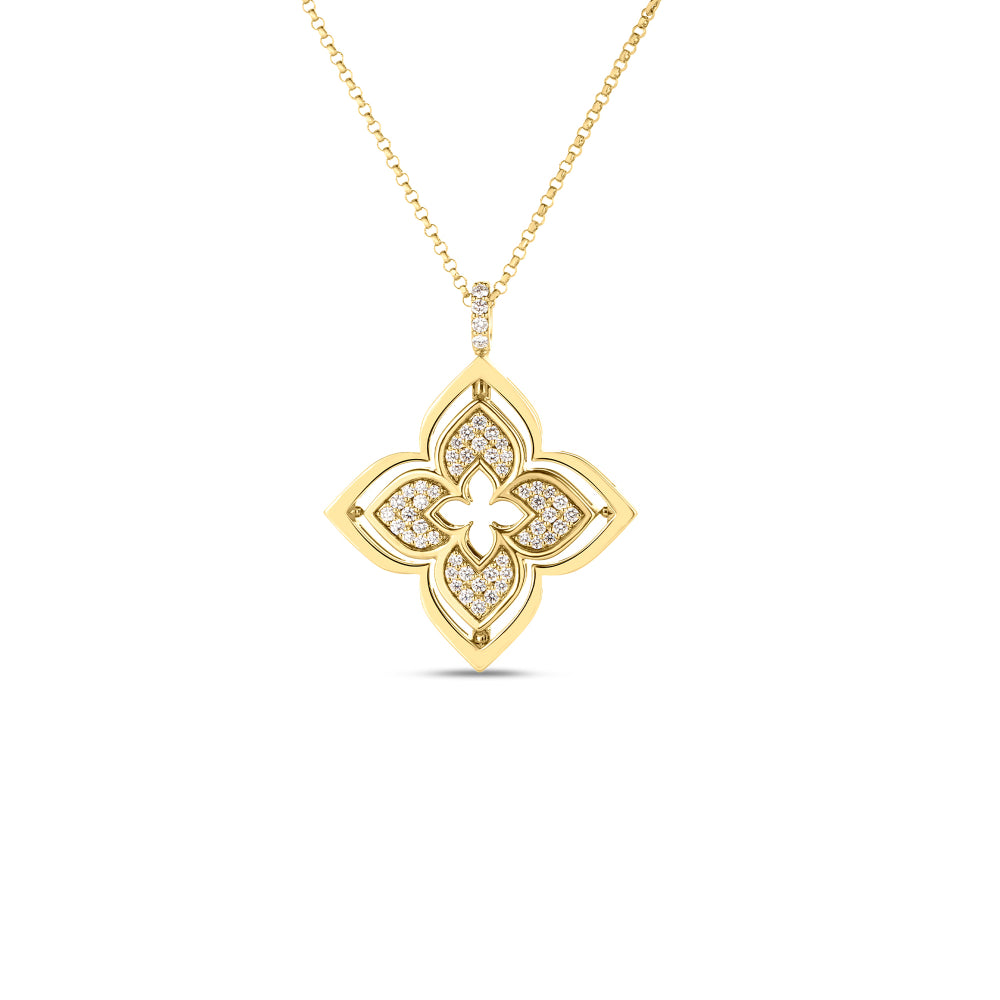 18K Gold Venetian Princess Pirouette Lapis & Diamond Necklace