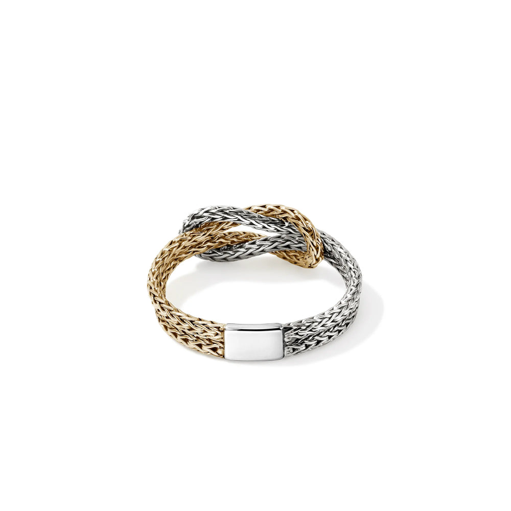 Sterling Silver & Gold Love Knot Ring