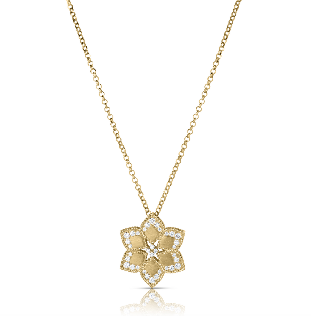 18K Gold Vernazza Diamond Daisy Necklace 