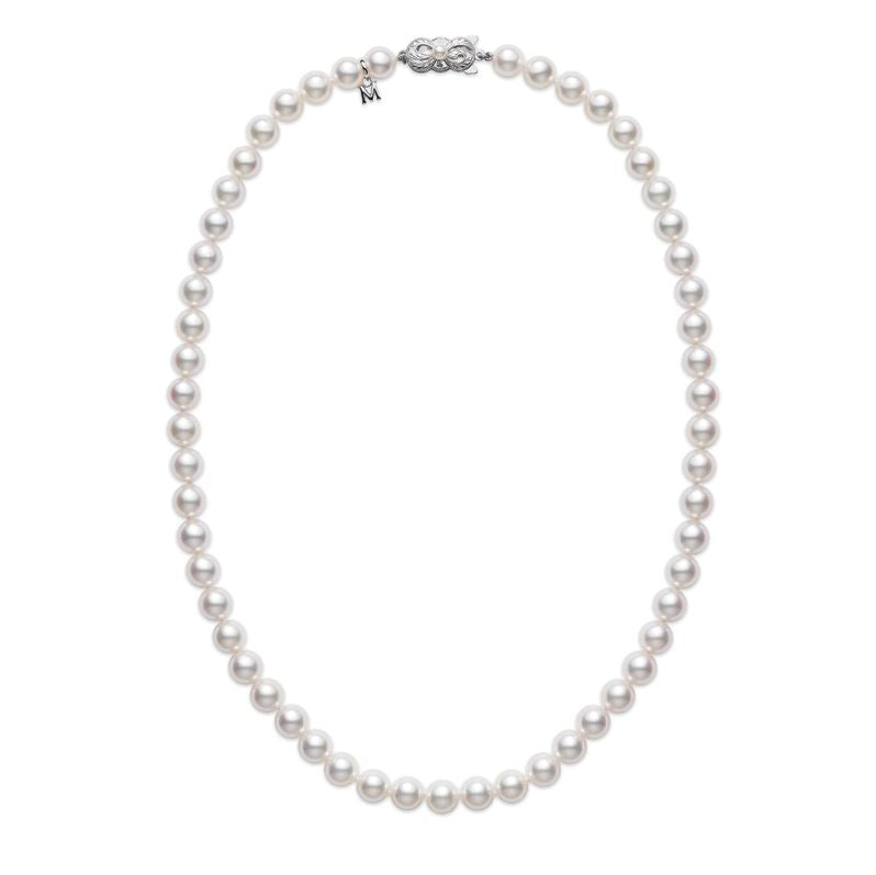 18K Gold Classic 18" Akoya Cultured Pearl Strand Necklace