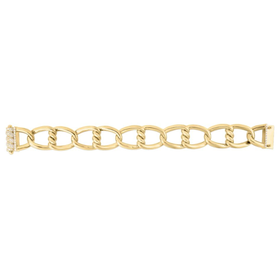 18K Gold Cialoma Diamond Knot Link Bracelet