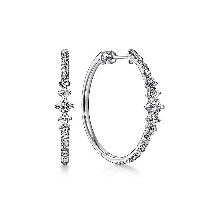 Discover more than 127 30mm white gold hoop earrings latest