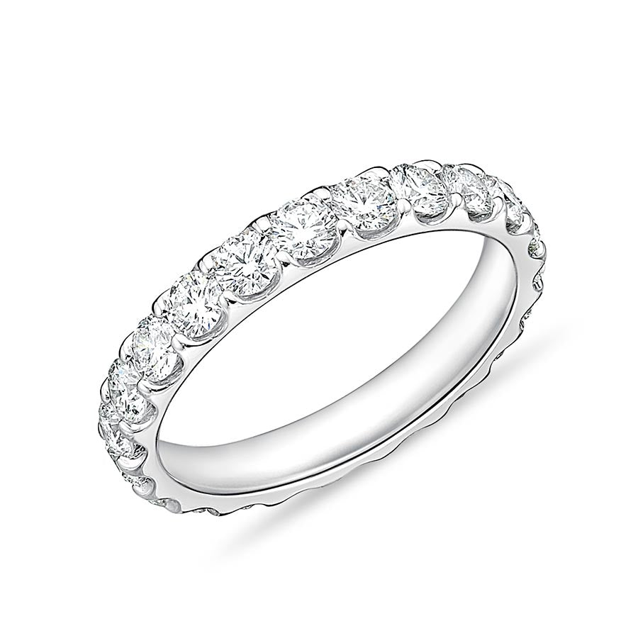 Memoire Odessa Shared Prong 2.06ctw Diamond 18K White Gold Eternity ...