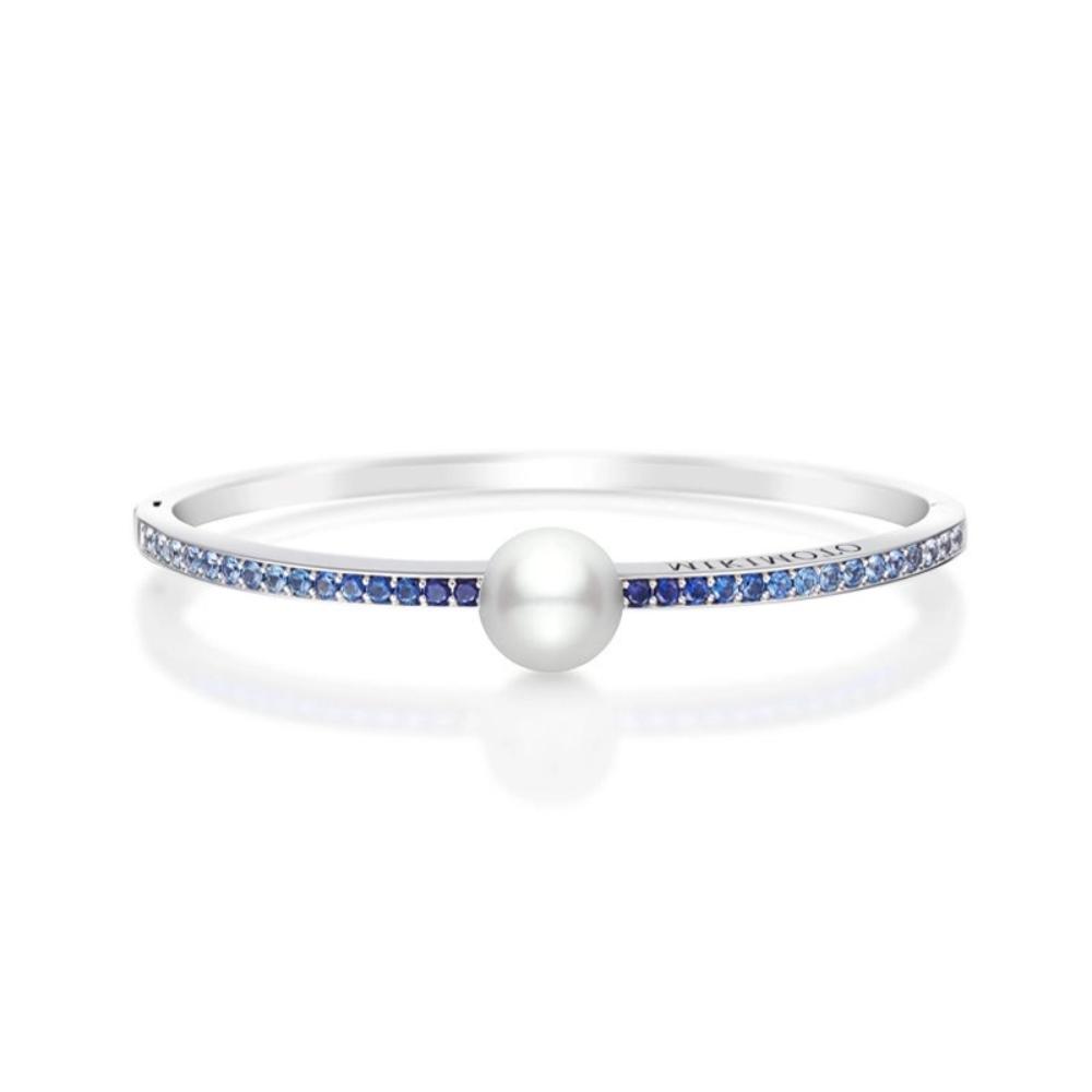18K Gold Ocean White South Sea Cultured Pearl & Sapphire Bracelet