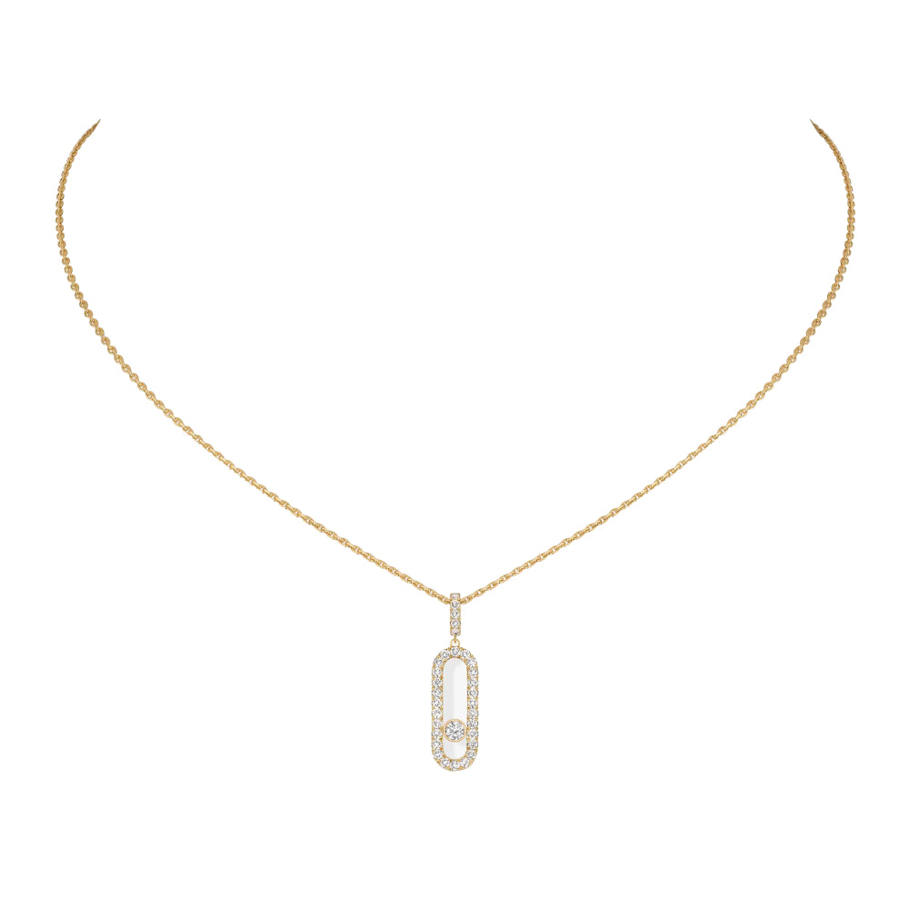 18K Gold Move Uno Diamond Necklace – James Free Jewelers