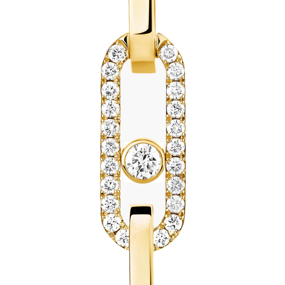 18K Gold Move Link Transformable Diamond Earrings