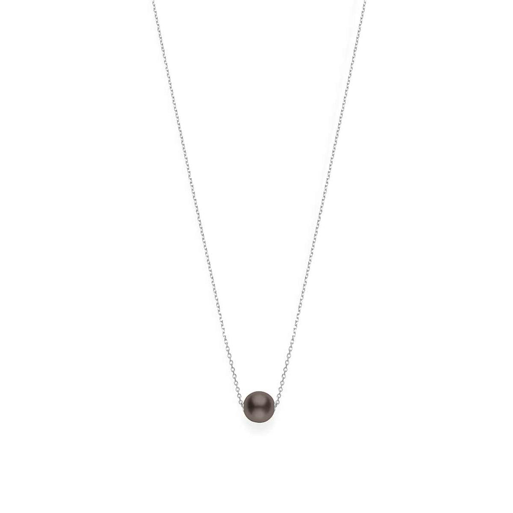Mikimoto Black South Sea White Gold Single Pearl Pendant Necklace 10mm MPQ10059BXXW