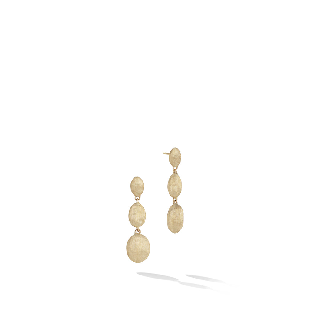 Marco Bicego  18K Yellow Gold Siviglia Grande Triple Drop Earrings 