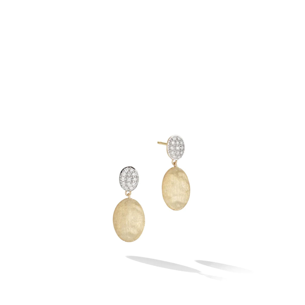 Marco Bicego Siviglia Yellow Gold Diamond Drop Earrings OB1289 B YW