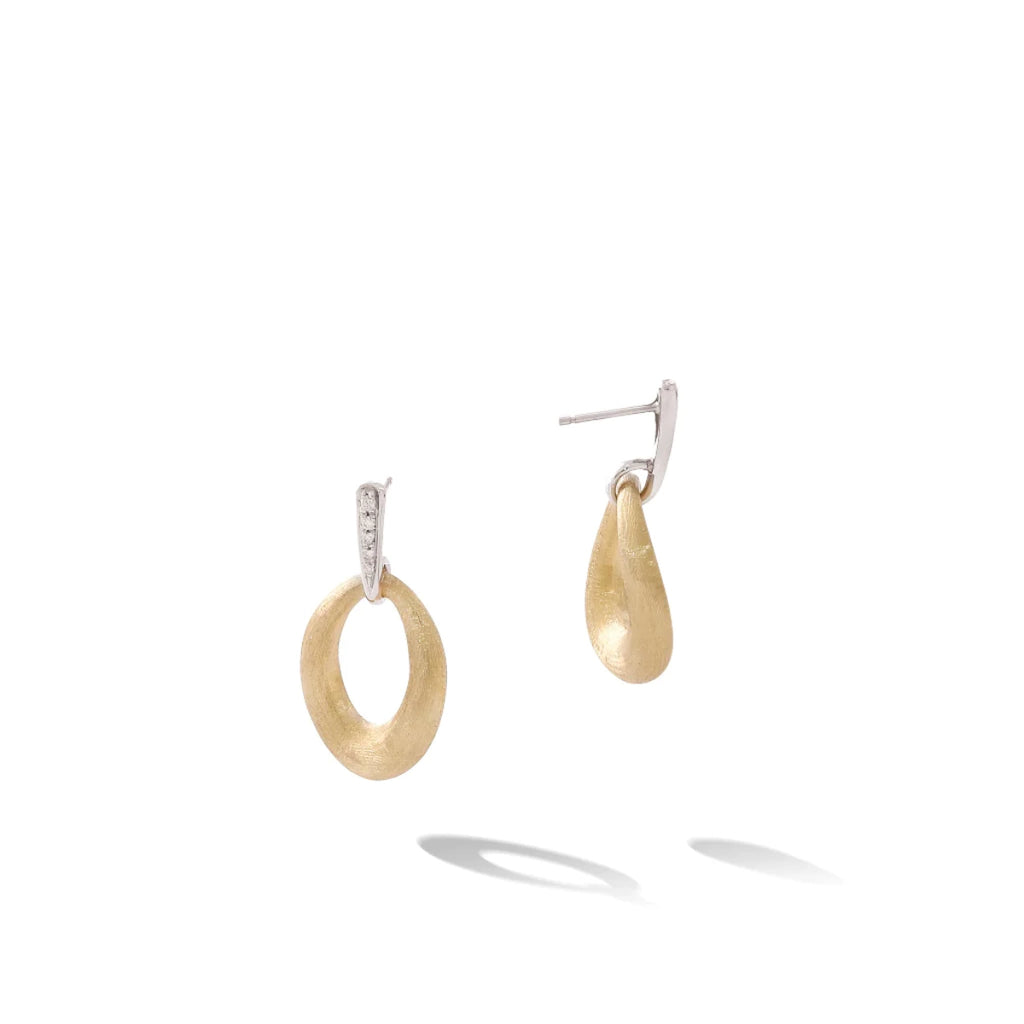 Marco Bicego 18K Yellow Gold Lucia Diamond Loop Earrings 