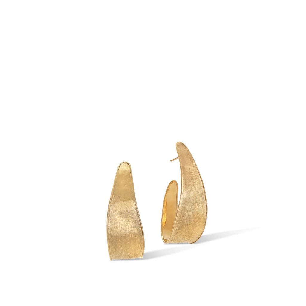 Marco Bicego Lunaria Collection 18K Lunaria Yellow Gold Small Hoop Earrings OB1760 Y