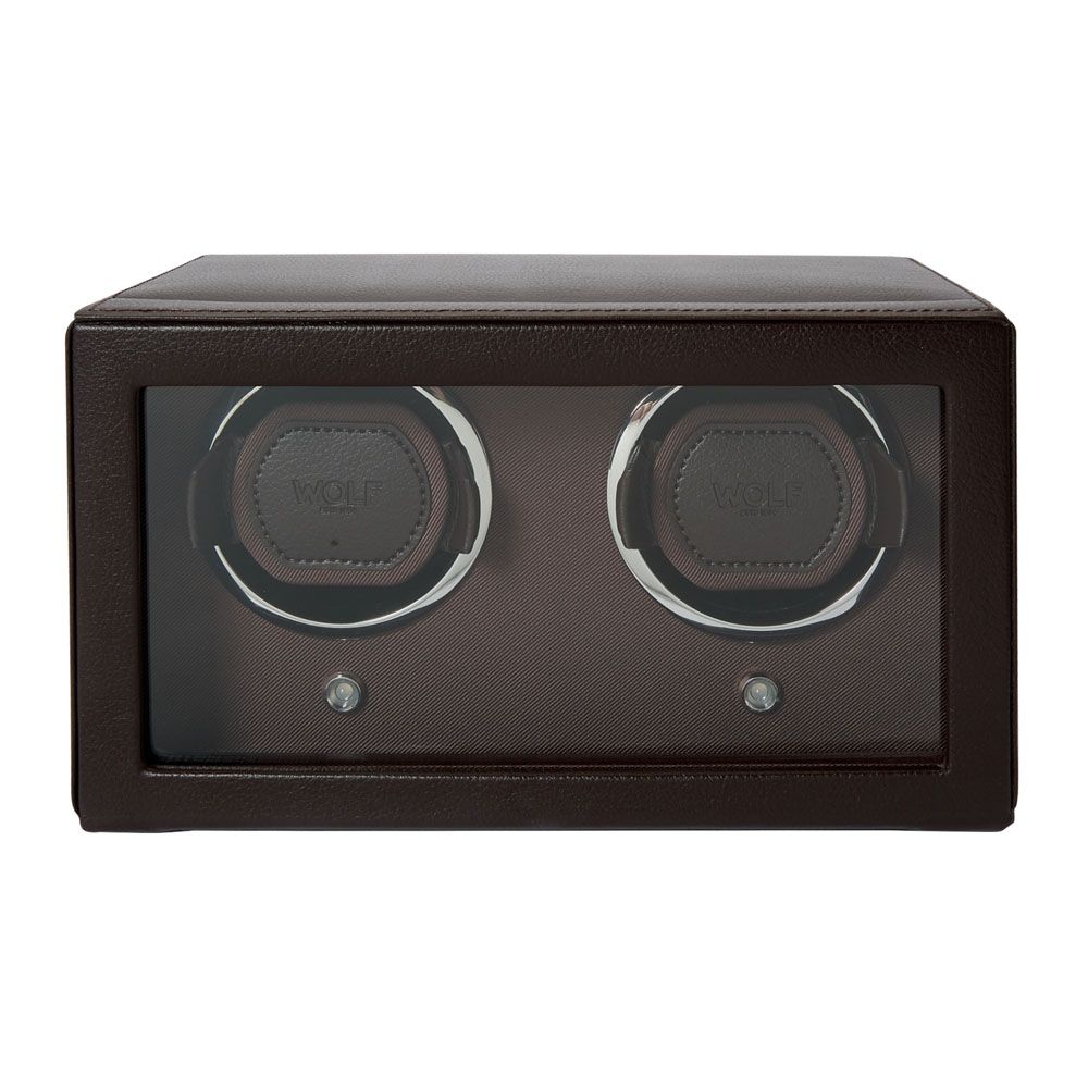 Cub Brown Double Watch Winder With Cover