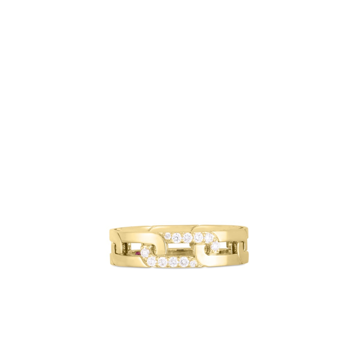 Roberto Coin Navarra Diamond Link Ring – James Free Jewelers