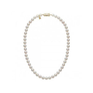 Mikimoto Akoya Pearl 7.5-8m A Yellow Gold 18" Strand