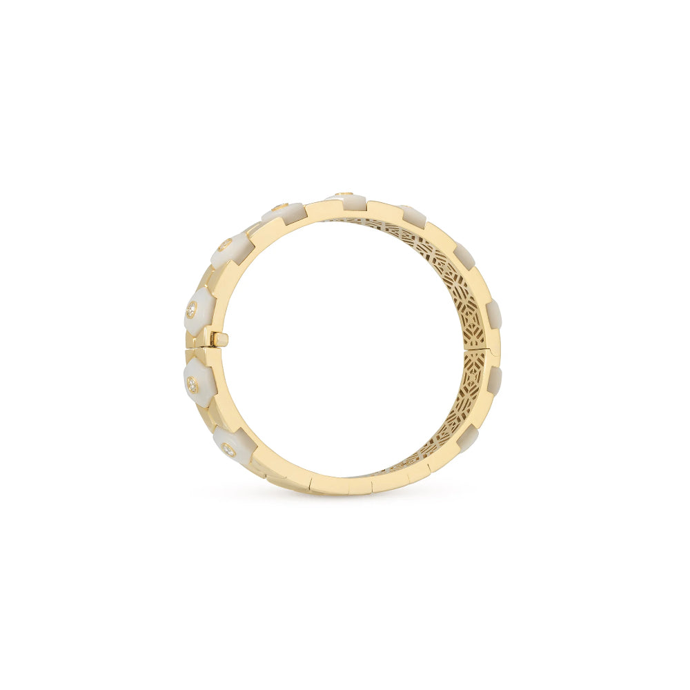 18K Gold Baia Sommersa Diamond and Mother Of Pearl Bracelet