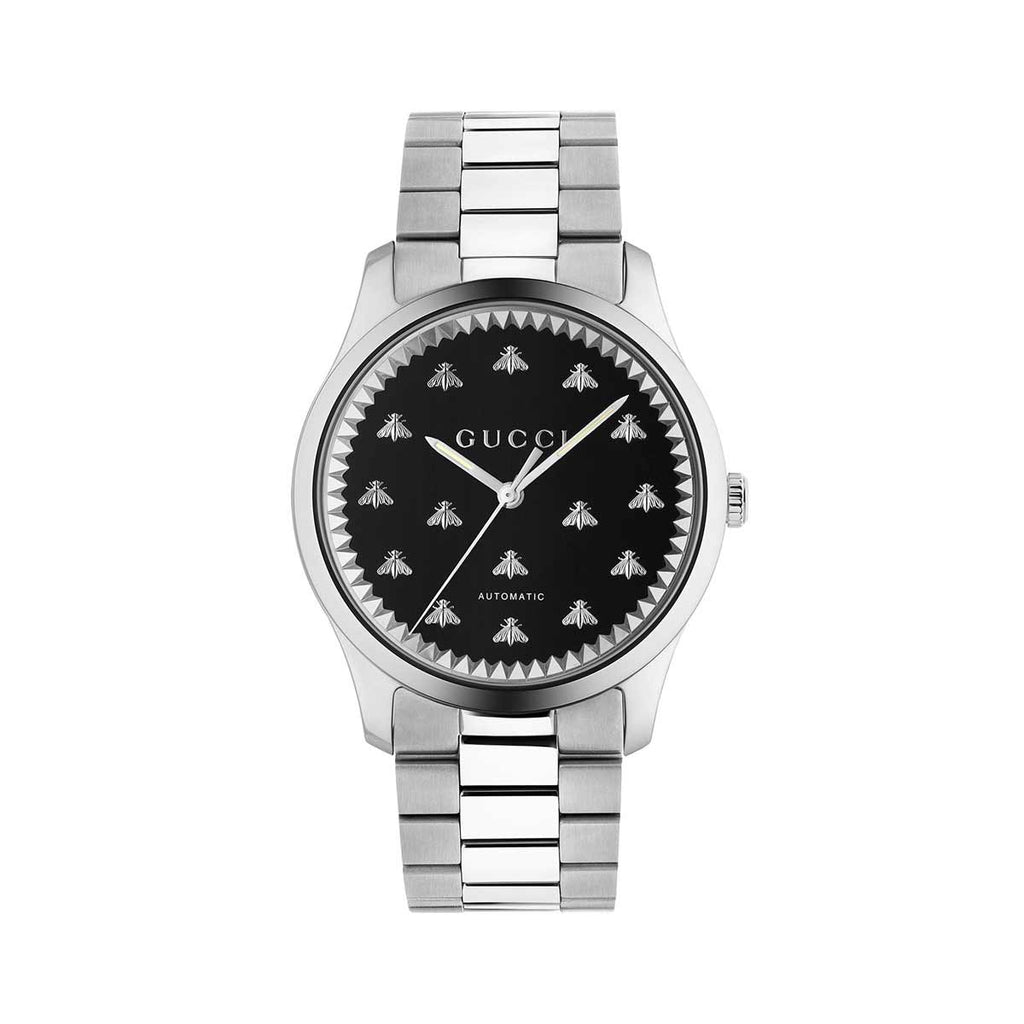 Gucci Stainless Steel G-Timeless Black Bee Dial 42MM Watch