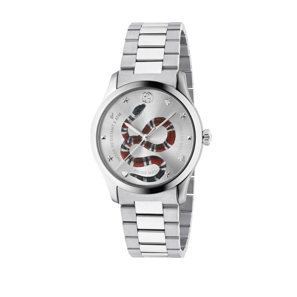 Gucci Stainless Steel G-Timeless Color Snake Dial 38MM Watch