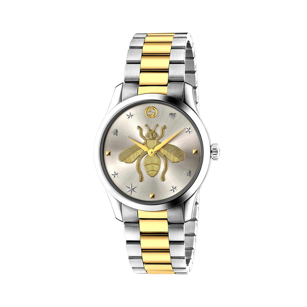 Gucci Yellow Gold And Steel G-Timeless Watch With Bee Motif 38mm YA1264131