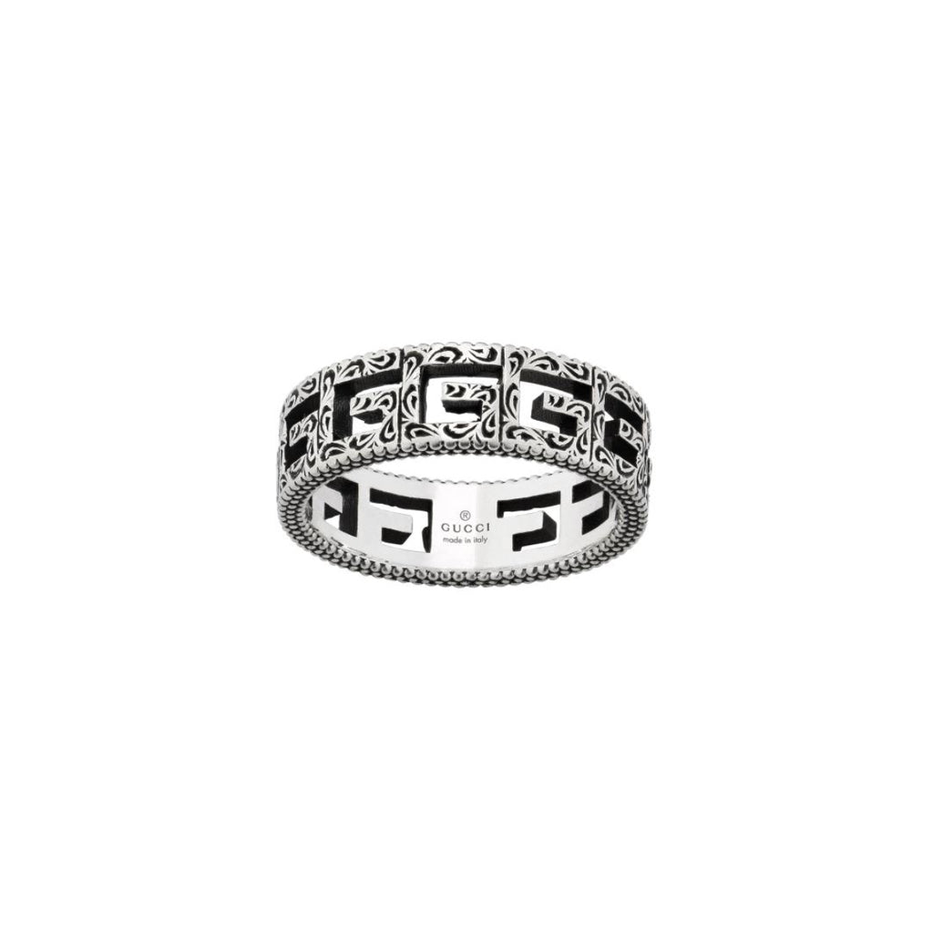 Gucci Sterling Silver Square G  Ring 
